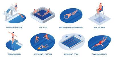 isometrische samenstellingsset voor zwembaden