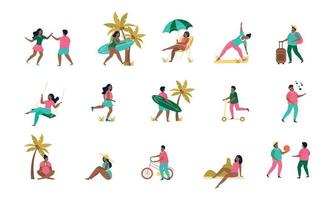 zomeractiviteiten iconen collectie vector