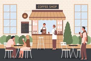 coffeeshop achtergrond vector