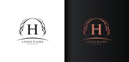 abstract letter h logo ontwerp, luxe stijl letter logo, tekst h pictogram vector ontwerp