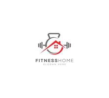 fitness huis vector logo ontwerp, huis pictogram logo ontwerp