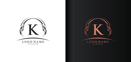 abstract letter k logo ontwerp, luxe stijl letter logo, tekst k pictogram vector ontwerp