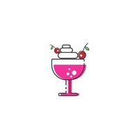 zomer drankje pictogram logo ontwerp illustratie sjabloon vector