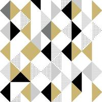 abstract goud en zwart naadloos patroon met driehoeken vector background