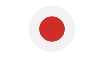 japan vlag cirkel, vector afbeelding en pictogram