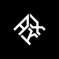 akx brief logo ontwerp op zwarte achtergrond. akx creatieve initialen brief logo concept. akx-briefontwerp. vector