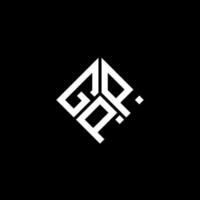 gpp brief logo ontwerp op zwarte achtergrond. gpp creatieve initialen brief logo concept. gpp-briefontwerp. vector