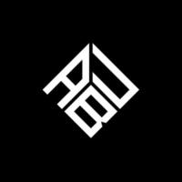 abu letter logo ontwerp op zwarte achtergrond. abu creatieve initialen brief logo concept. abu brief ontwerp. vector