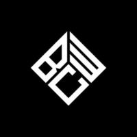 bcw brief logo ontwerp op zwarte achtergrond. bcw creatieve initialen brief logo concept. bcw brief ontwerp. vector