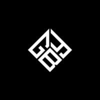 gby brief logo ontwerp op zwarte achtergrond. gby creatieve initialen brief logo concept. gby brief ontwerp. vector