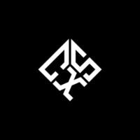 cxs brief logo ontwerp op zwarte achtergrond. cxs creatieve initialen brief logo concept. cxs-briefontwerp. vector