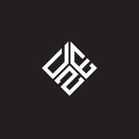 dze brief logo ontwerp op zwarte achtergrond. dze creatieve initialen brief logo concept. dze brief ontwerp. vector