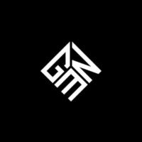 gmn brief logo ontwerp op zwarte achtergrond. gmn creatieve initialen brief logo concept. gmn brief ontwerp. vector