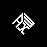 axw brief logo ontwerp op zwarte achtergrond. axw creatieve initialen brief logo concept. axw brief ontwerp. vector