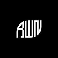 rwn brief logo ontwerp op zwarte achtergrond. rwn creatieve initialen brief logo concept. rwn brief ontwerp. vector