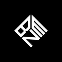 bnm brief logo ontwerp op zwarte achtergrond. bnm creatieve initialen brief logo concept. bnm brief ontwerp. vector