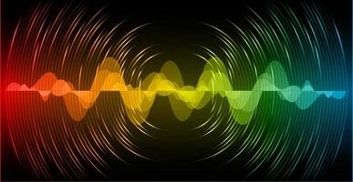 geluidsgolven die donker licht oscilleren vector