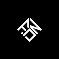 fdn brief logo ontwerp op zwarte achtergrond. fdn creatieve initialen brief logo concept. fdn brief ontwerp. vector