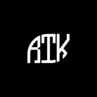 RTK brief logo ontwerp op zwarte achtergrond. rtk creatieve initialen brief logo concept. rtk-briefontwerp. vector
