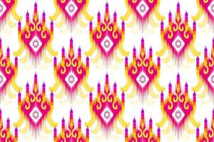 abstract geometrisch ikat etnisch patroonontwerp. Azteekse stof tapijt mandala ornamenten textiel decoraties behang. tribal boho inheemse etnische turkije traditionele borduurwerk vector background