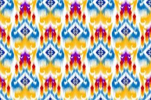abstract geometrisch ikat etnisch patroonontwerp. Azteekse stof tapijt mandala ornamenten textiel decoraties behang. tribal boho inheemse etnische turkije traditionele borduurwerk vector background