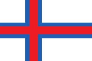vlagpictogram van de Faeröer in officiële kleur en juiste verhoudingen vector