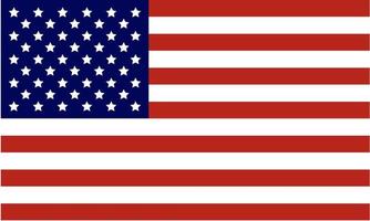 vlag van de verenigde staten van amerika. originele proportie vectorillustratie vector