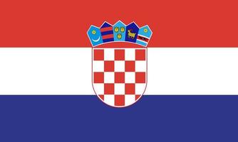 kroatië vlag vectorpictogram in officiële kleur en juiste verhoudingen vector