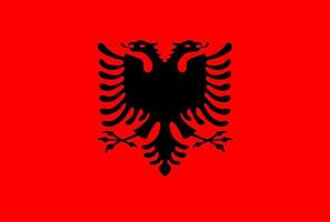 Albanië vlag vector icoon in officiële kleur en verhouding correct