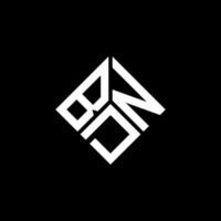bdn brief logo ontwerp op zwarte achtergrond. bdn creatieve initialen brief logo concept. bdn-briefontwerp. vector
