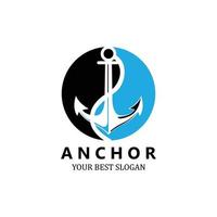 schip anker logo pictogram vector, haven, retro ontwerp illustratie vector