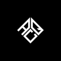 ac brief logo ontwerp op zwarte achtergrond. acq creatieve initialen brief logo concept. acq brief ontwerp. vector