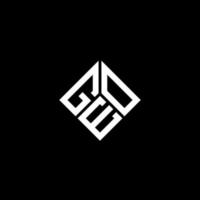 geo brief logo ontwerp op zwarte achtergrond. geo creatieve initialen brief logo concept. geo-briefontwerp. vector