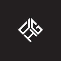 dhg brief logo ontwerp op zwarte achtergrond. dhg creatieve initialen brief logo concept. dhg brief ontwerp. vector