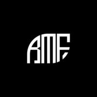 rmf brief logo ontwerp op zwarte achtergrond. rmf creatieve initialen brief logo concept. rmf brief ontwerp. vector