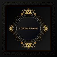 luxe gouden frame ontwerp vector