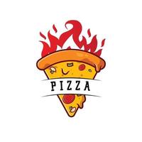 pizza eten logo vector ontwerp afkomstig uit italië, gemaakt van tarwe en groenten, geschikt voor stickers, flayers, achtergronden, zeefdruk, voedingsbedrijven