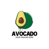 vectorillustratie van avocado fruit logo vers fruit in groene kleur, beschikbaar op de markt kan zijn voor vruchtensap of voor de gezondheid van het lichaam, zeefdrukontwerp, sticker, banner, fruitbedrijf vector