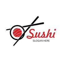 sushi eten logo vector