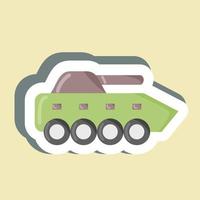 sticker infanterie tank. geschikt voor onderwijs symbool. eenvoudig ontwerp bewerkbaar. ontwerp sjabloon vector. eenvoudige illustratie vector