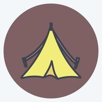 pictogram tent. geschikt voor wildwest-symbool. vector