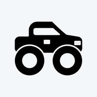 pictogram monstertruck. geschikt voor onderwijs symbool. glyph-stijl. eenvoudig ontwerp bewerkbaar. ontwerp sjabloon vector. eenvoudige illustratie vector