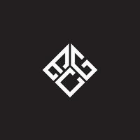 ecg brief logo ontwerp op zwarte achtergrond. ecg creatieve initialen brief logo concept. ECG-briefontwerp. vector