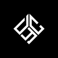 dyc brief logo ontwerp op zwarte achtergrond. dyc creatieve initialen brief logo concept. dyc brief ontwerp. vector