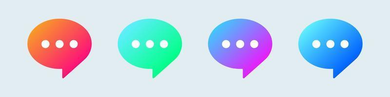 commentaar pictogram tekstballon symbool in gradiëntkleuren. chatbericht pictogramserie. vector