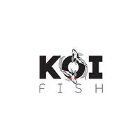 koi vissen logo sjabloon - abstracte ontwerpelementen voor decoratie in moderne minimalistische stijl voor posts op sociale media, verhalen, voor sieraden van ambachtslieden vector