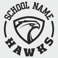 havik hoofd mascotte logo ontwerp vector met moderne illustratie concept stijl voor badge, embleem en tshirt afdrukken.