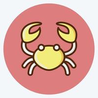 icoon krab. geschikt voor vlees. vlakke stijl. eenvoudig ontwerp bewerkbaar. ontwerp sjabloon vector. eenvoudige illustratie vector