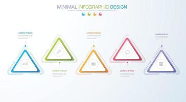 zakelijke infographic sjabloon met pictogram, vectorontwerpillustratie vector