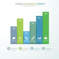 zakelijke infographic sjabloon met pictogram, vectorontwerpillustratie vector